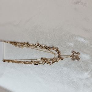 Multi layer butterfly necklace